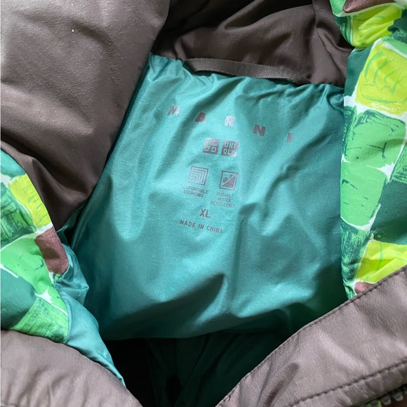 UNIQLO Down Oversized Hooded Coat (Printed, MARNI) XL new with tag nwt green - Picture 13 of 13